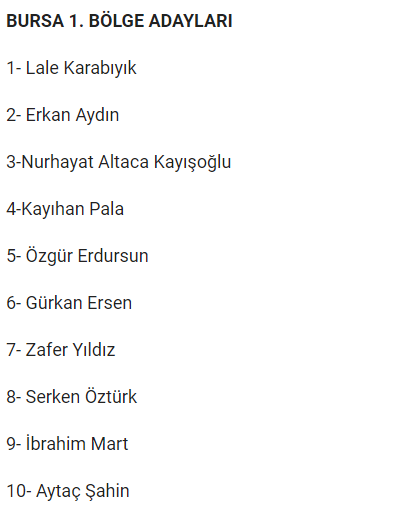 CHP milletvekili aday listesi! İl il 24 Haziran CHP adayları 23