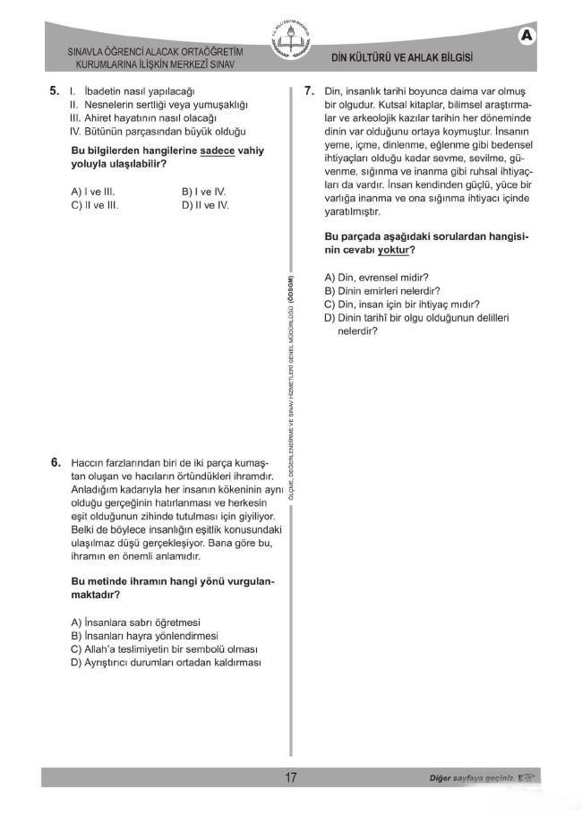 2018 LGS soruları ve cevapları... 19