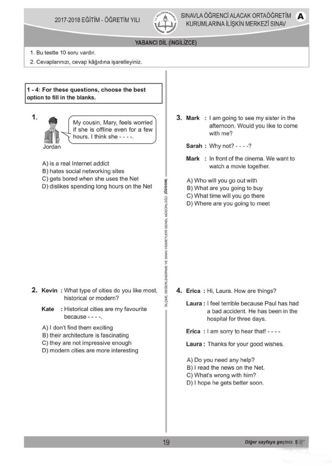 2018 LGS soruları ve cevapları... 21