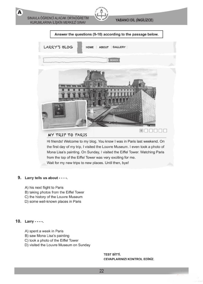 2018 LGS soruları ve cevapları... 24