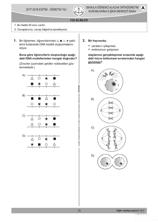 2018 LGS soruları ve cevapları... 36