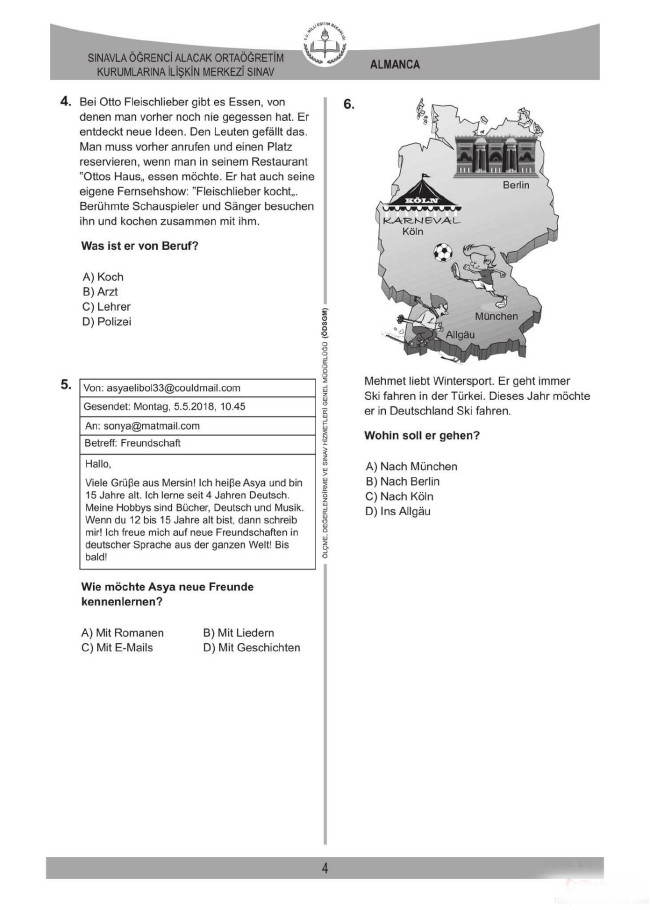 2018 LGS soruları ve cevapları... 52