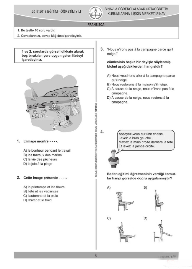 2018 LGS soruları ve cevapları... 55