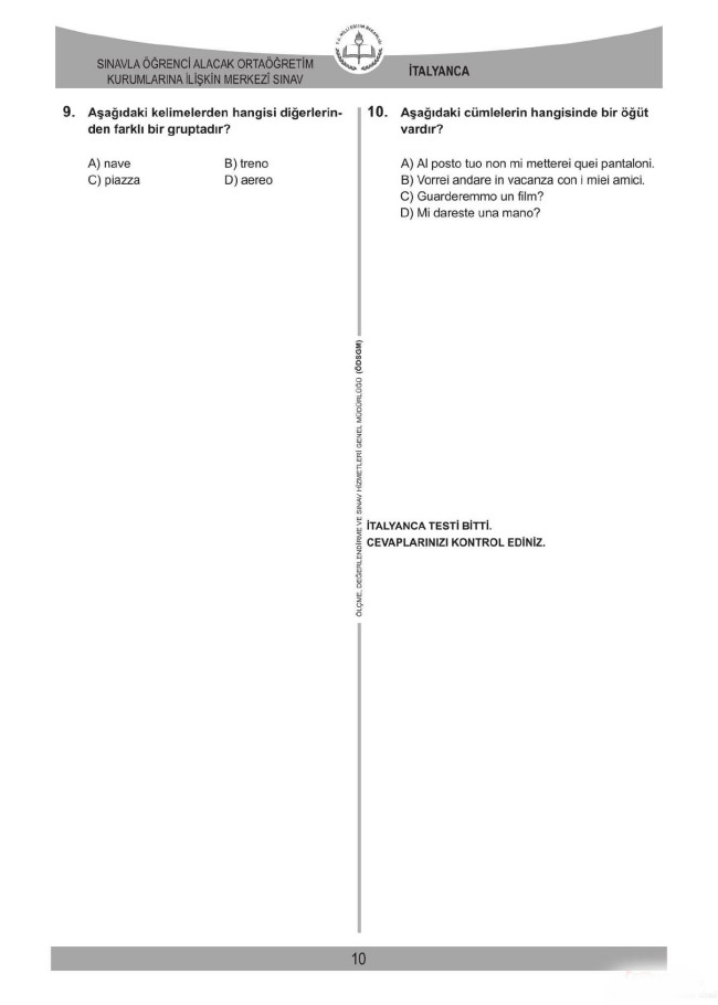 2018 LGS soruları ve cevapları... 59