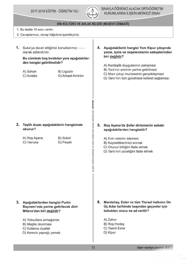 2018 LGS soruları ve cevapları... 60