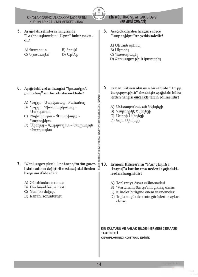 2018 LGS soruları ve cevapları... 63