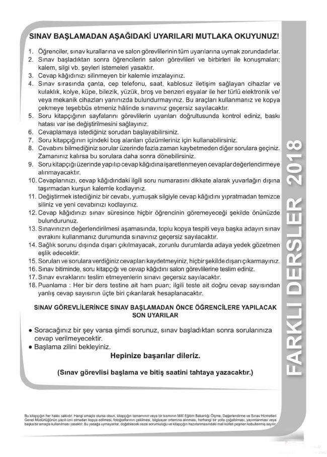 2018 LGS soruları ve cevapları... 64