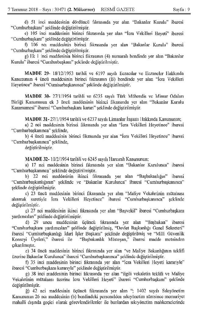 İşte 700 nolu uyum KHK'sı (tam metin) 9