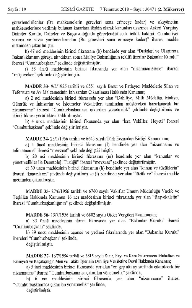 İşte 700 nolu uyum KHK'sı (tam metin) 10