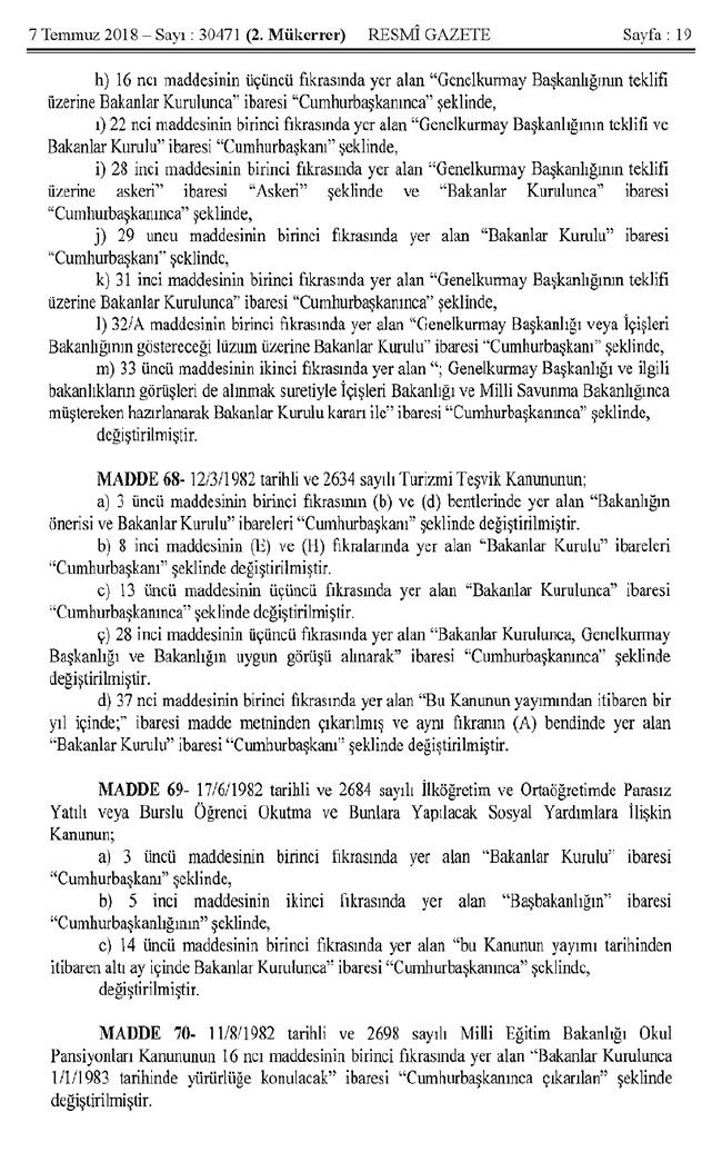 İşte 700 nolu uyum KHK'sı (tam metin) 19