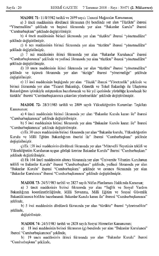 İşte 700 nolu uyum KHK'sı (tam metin) 20