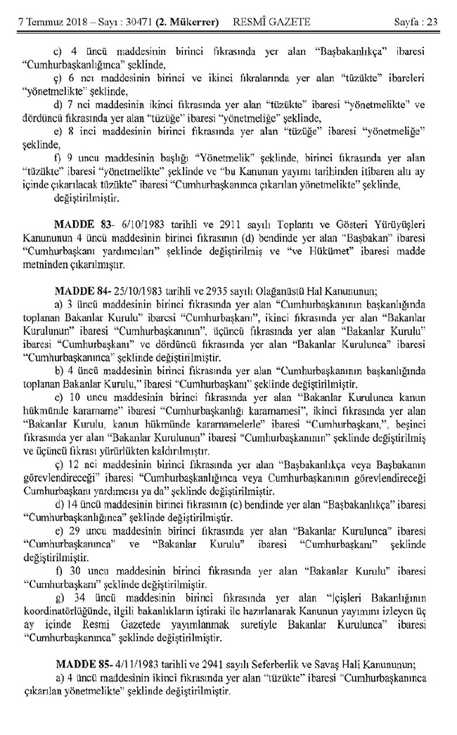 İşte 700 nolu uyum KHK'sı (tam metin) 23