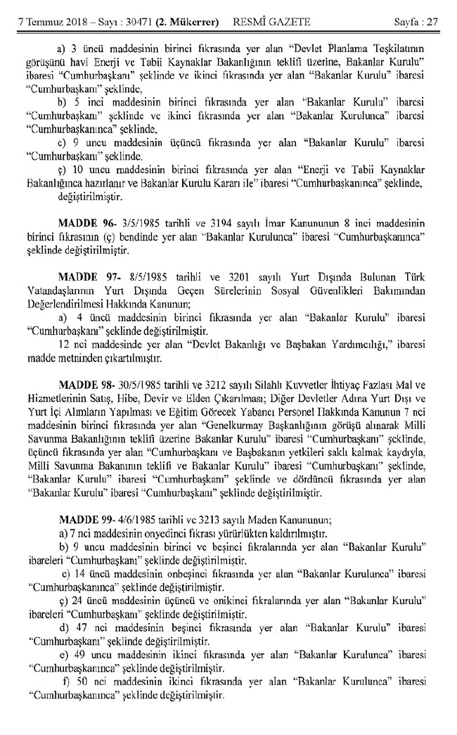 İşte 700 nolu uyum KHK'sı (tam metin) 27