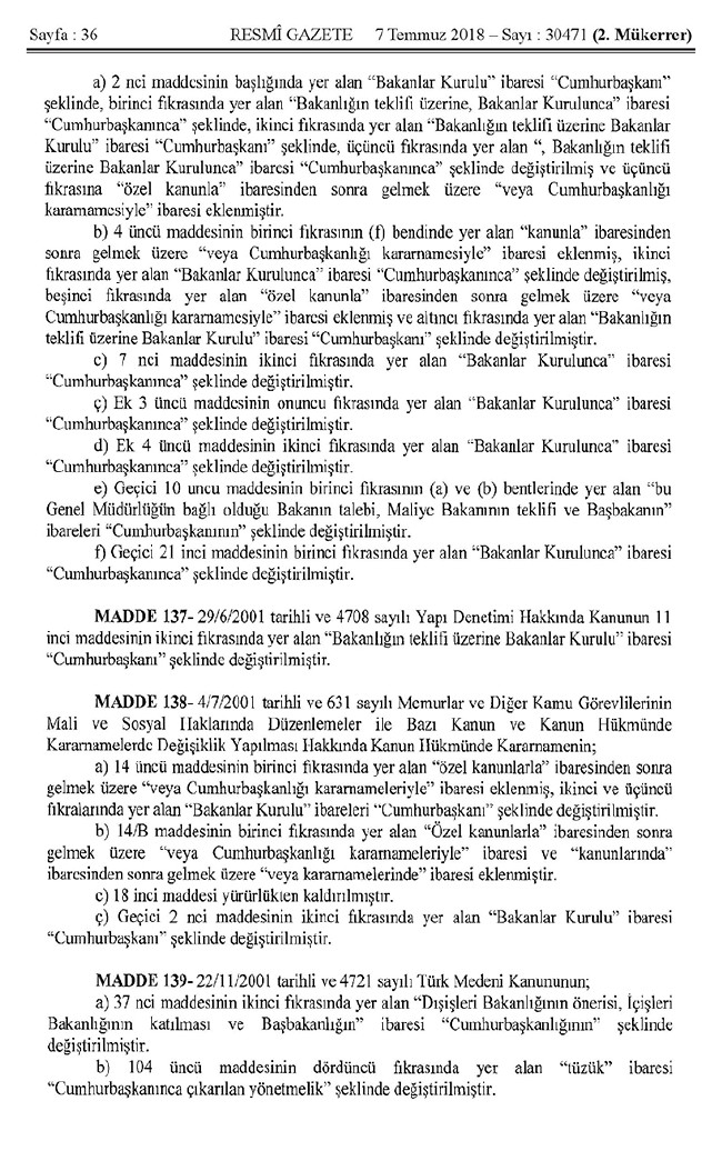 İşte 700 nolu uyum KHK'sı (tam metin) 36