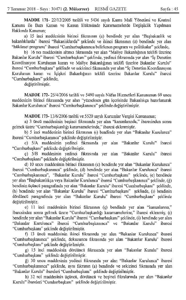 İşte 700 nolu uyum KHK'sı (tam metin) 45