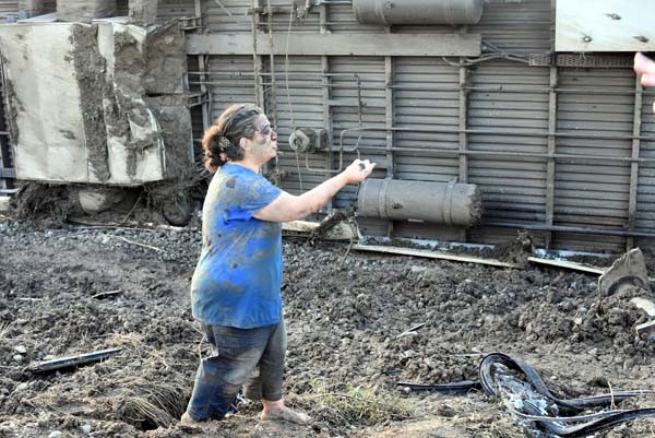 Tekirdağ tren kazası sonrası olay yerinden ilk görüntüler 1