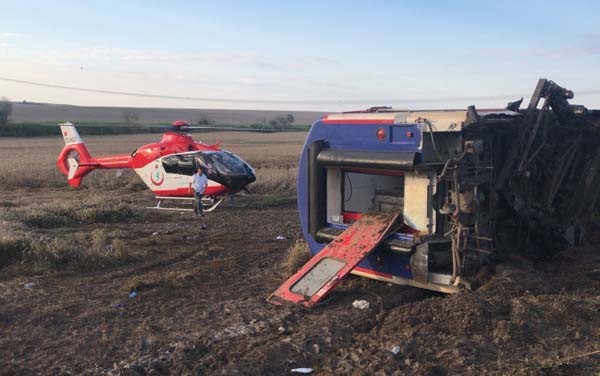 Tekirdağ tren kazası sonrası olay yerinden ilk görüntüler 7