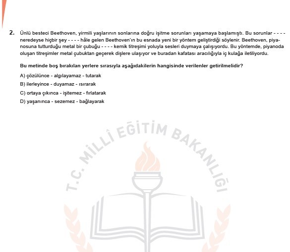 LGS Kasım ayı örnek soruları 32