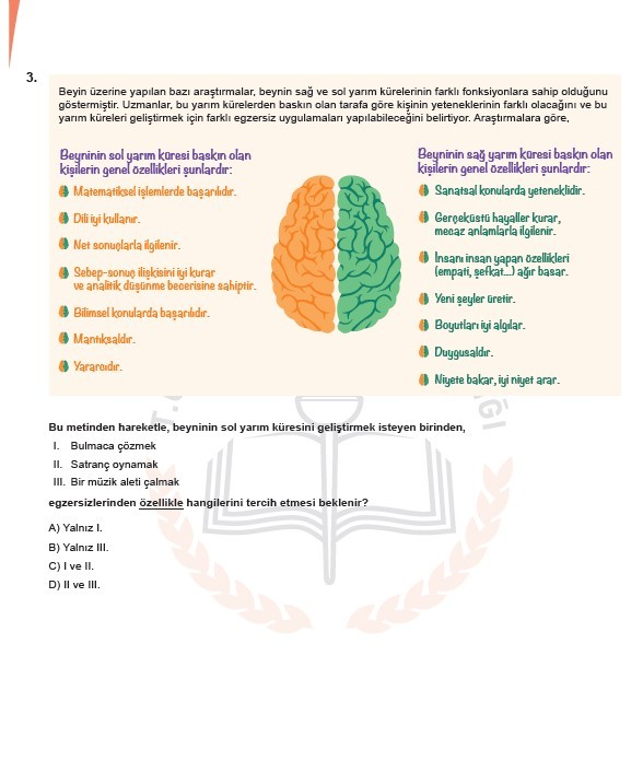 LGS Kasım ayı örnek soruları 33