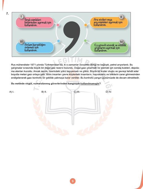 LGS Kasım ayı örnek soruları 37