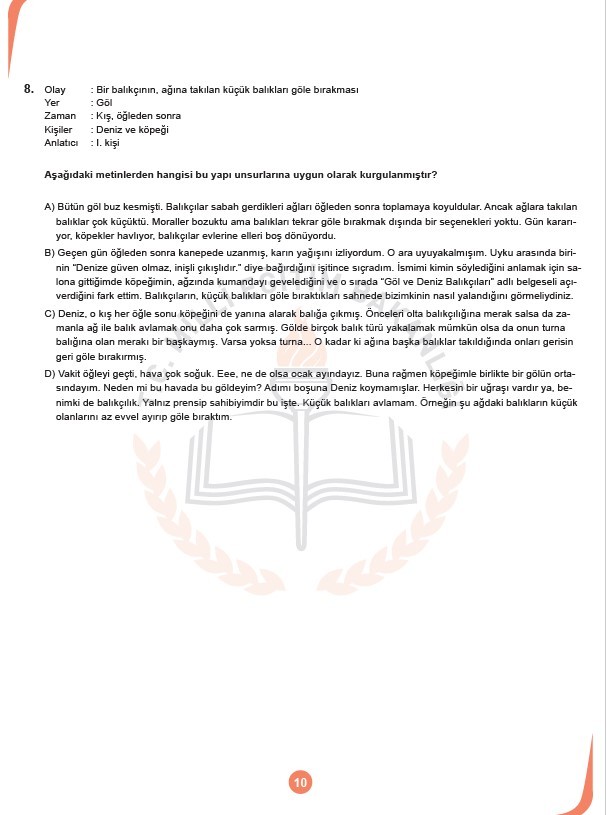 LGS Kasım ayı örnek soruları 38