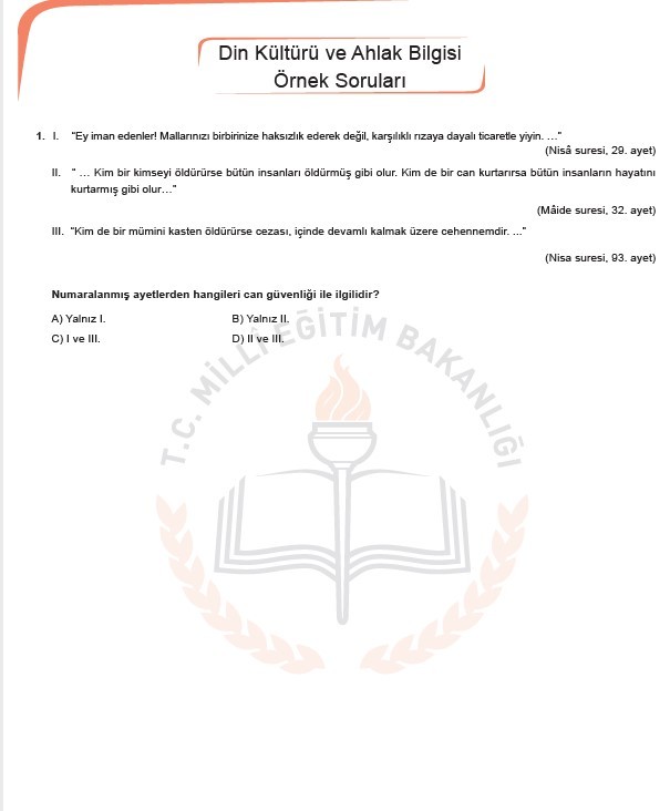 LGS Kasım ayı örnek soruları 46