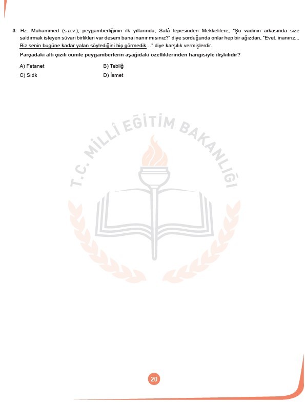 LGS Kasım ayı örnek soruları 48