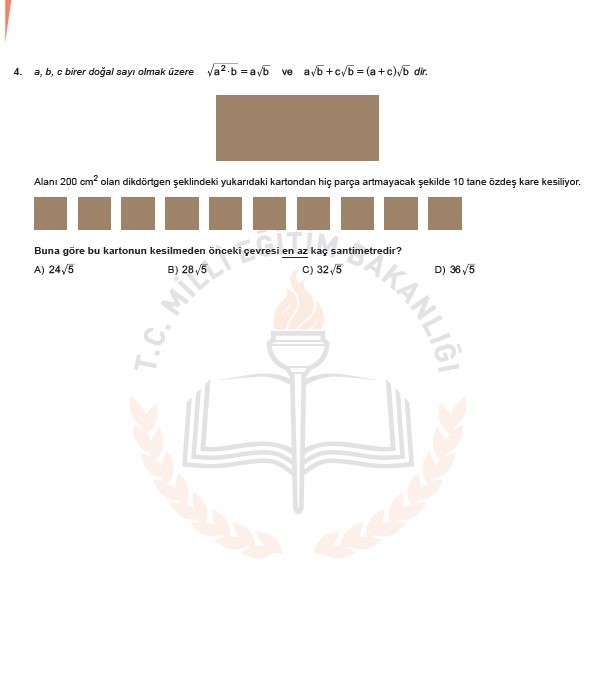LGS Kasım ayı örnek soruları 7