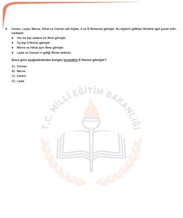 2019 LGS örnek soruları 17