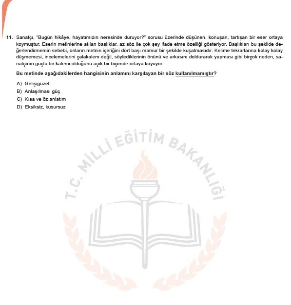 2019 LGS örnek soruları 37