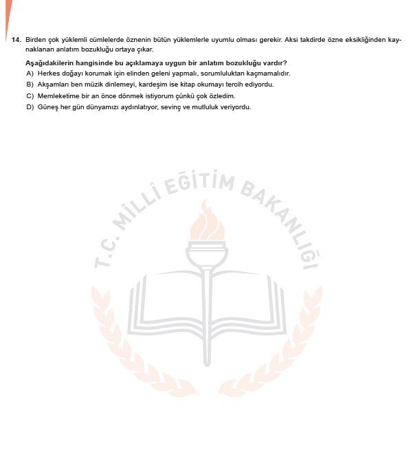 2019 LGS örnek soruları 21