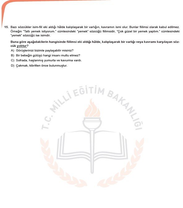 2019 LGS örnek soruları 23