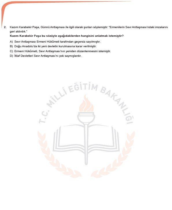 2019 LGS örnek soruları 15