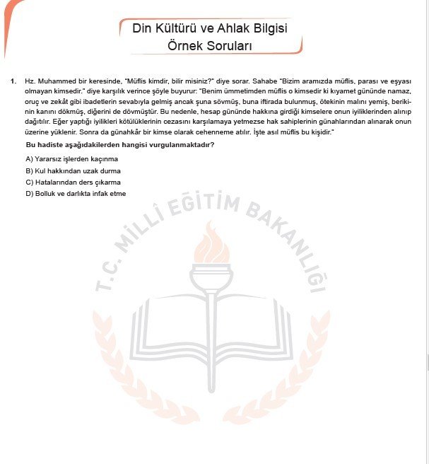 2019 LGS örnek soruları 27