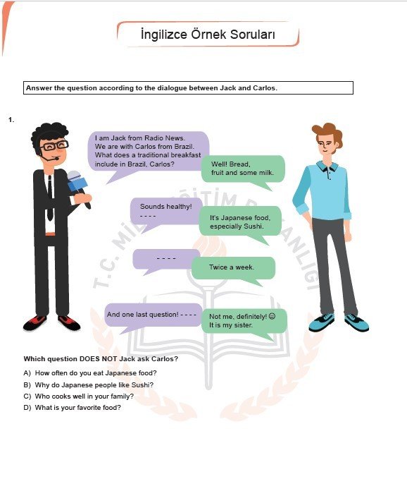 2019 LGS örnek soruları 14