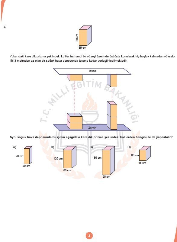2019 LGS örnek soruları 33