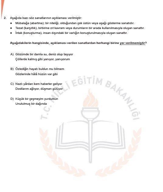 2019 LGS örnek soruları 5