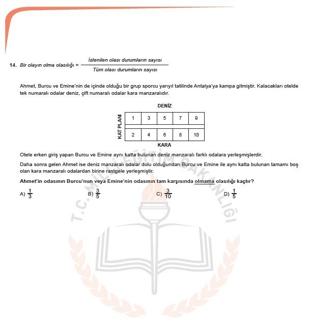 2019 LGS örnek soruları 49