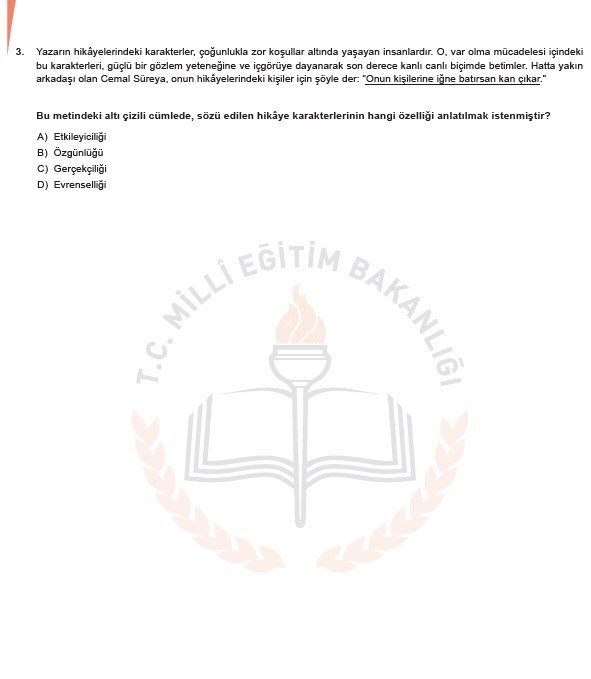 2019 LGS örnek soruları 6