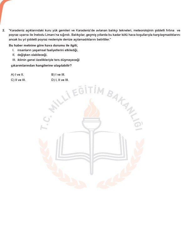 2019 LGS örnek soruları 57