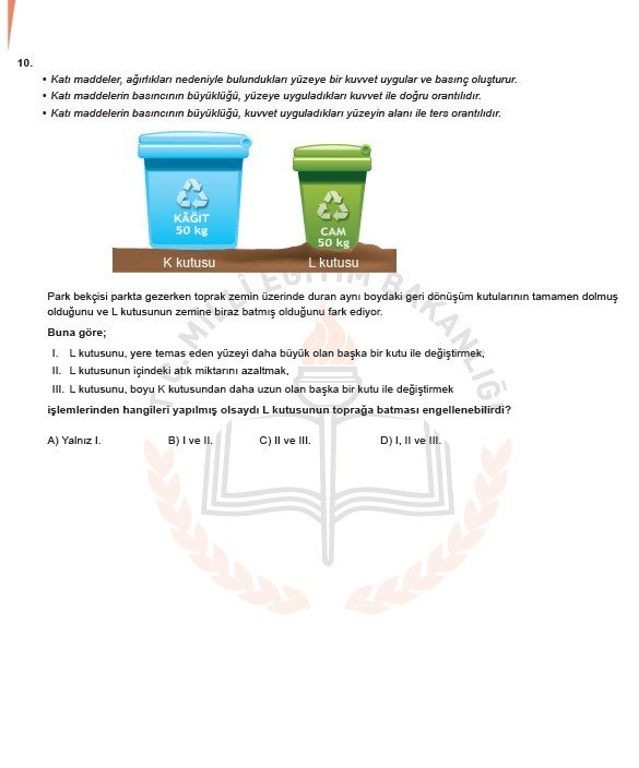 2019 LGS örnek soruları 65