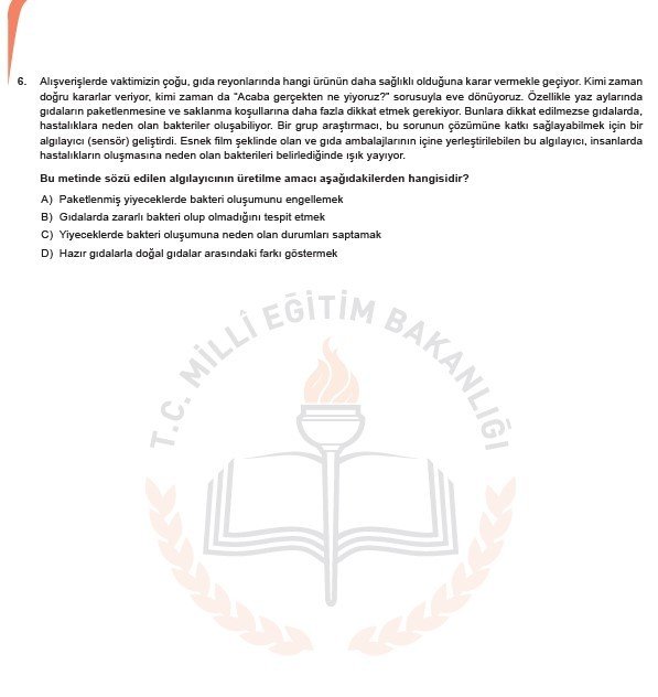 2019 LGS örnek soruları 13