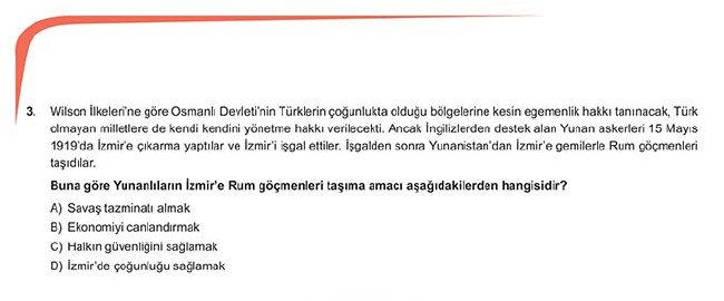 2019 LGS Ocak ayı sözel örnek soruları 12