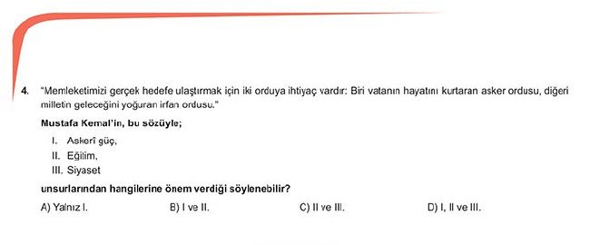 2019 LGS Ocak ayı sözel örnek soruları 13
