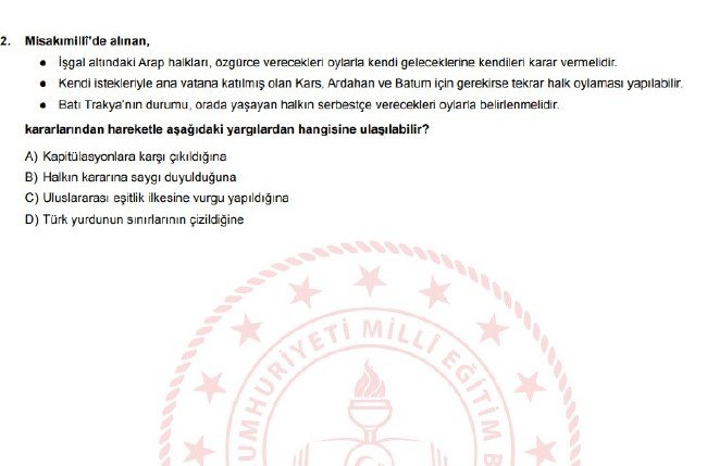 Şubat ayı LGS örnek soruları 14