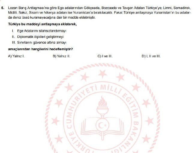 Şubat ayı LGS örnek soruları 17