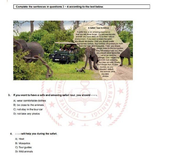 Şubat ayı LGS örnek soruları 25