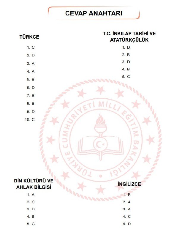 Şubat ayı LGS örnek soruları 27