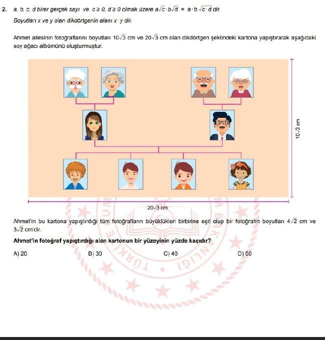 Şubat ayı LGS örnek soruları 29