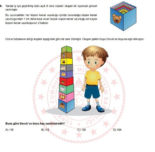 Şubat ayı LGS örnek soruları 35